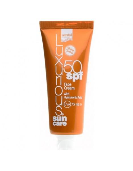 Luxurious Sunscreen Face Cream SPF50 με Υαλουρονικό Οξύ 75ml 