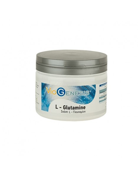 Viogenesis L-Glutamine Powder - Βοηθάει στην παρουσία μιας σοβαρής ασθένειας, έντονης σωματικής καταπόνησης ή οξειδωτικού στρες - 250gr
