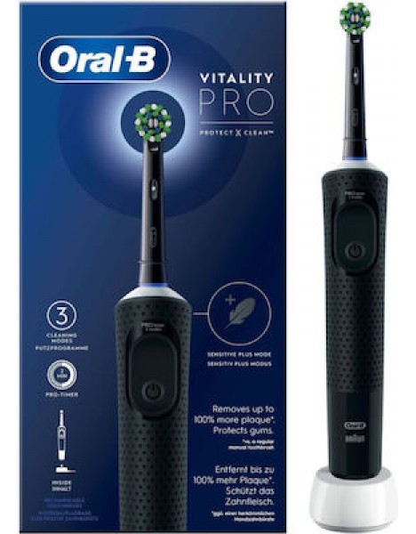 Oral-B Vitality PRO Protect X Clean Black Ηλεκτρική Οδοντόβουρτσα 1 Τμχ