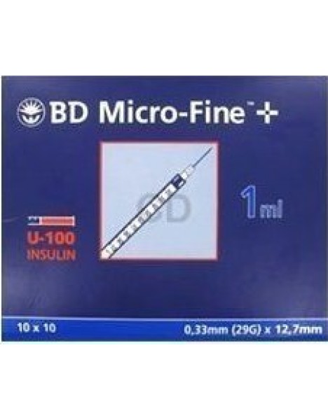 ΣύριγγεςBD Micro-Fine+ 1ml 0.33mm (29G) x 12.7mm 100τμχ