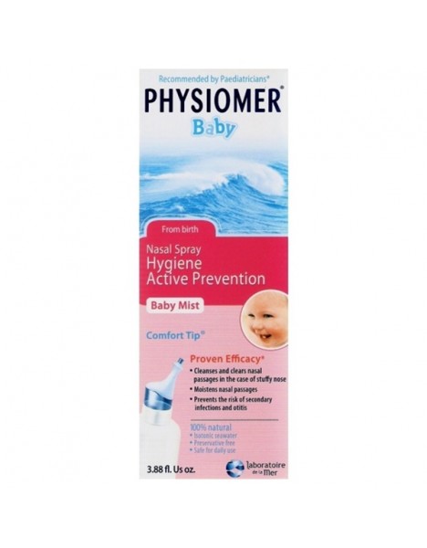 Physiomer Baby Comfort Ρινικό Σπρέι με 100% Θαλασσινό Νερό Κατάλληλο από τη Γέννηση, 115ml