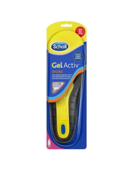 Scholl Gel Activ Work Ανατομικοί Πάτοι Παπουτσιών Εργασίας Κατά των Οσμών για Γυναίκες 2τμχ