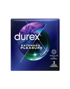 Durex Προφυλακτικά Extended Pleasure με Επιβραδυντικό 3τμχ