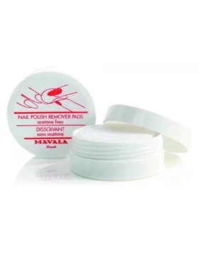 Mavala Nail Polish Remover Pads Ξεβαφτικό Νυχιών χωρίς Ασετόν σε Εμποτισμένους Δίσκους Βαμβακιού 30τ