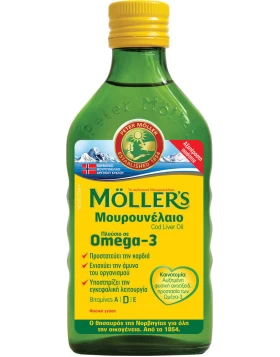 Mollers Μουρουνέλαιο Natural Παραδοσιακό Μουρουνέλαιο σε Υγρή Μορφή με την Κλασσική Γεύση του Μουρο