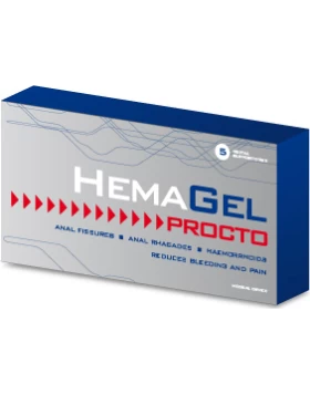 Hemagel Procto Υποθετα για Πρωκτικές Ραγάδες, Πρωκτικές Πληγές, Αιμορροΐδες, 5τμχ