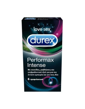 Durex Performax Intense - Προφυλακτικά με Ραβδώσεις και Κουκίδες 6τεμ.