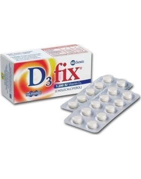 Uni-Pharma D3 Fix Βιταμίνη D3, 1.200iu 60 ταμπλέτες για δυνάτά οστά και αρθρώσεις καθώς και για την 