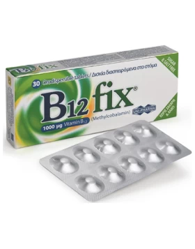Uni-Pharma B12 Fix 1000μg 30 Διασπειρόμενα Δισκία