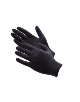 KARABINIS ALPHASHIELD GLOVES EXTRA STRONG Γάντια Μιας Χρήσης Νιτριλίου Μαύρο 100τμχ