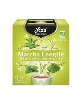 Yogi Organic Tea Green Matcha Energy Πράσινο Τσάι, Μάτσα & Μέντα Για Ενέργεια & Τόνωση 12φακελάκια
