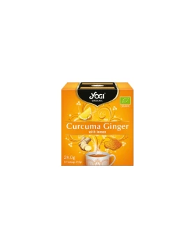 Yogi Organic Tea Curcuma Ginger With Lemon Τσάι Με Κουρκουμά, Τζίντζερ & Λεμόνι Για Ενέργεια & Τόνωσ