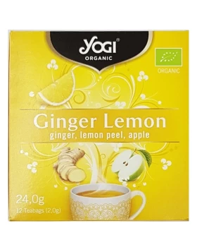 Yogi Organic Tea Ginger Lemon Τσάι με Τζίντζερ, Λεμόνι & Μήλο 12 Φακελάκια