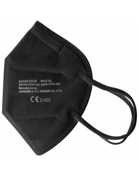 Barbeador ΜΑΥΡΗ Max-02 (1τεμ) Filtering Half mask FFP2 Μαύρο 1τμχ