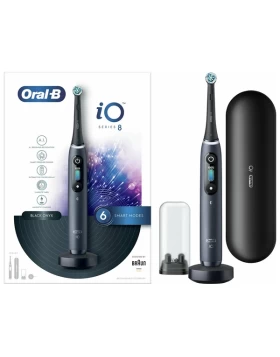 Oral-B iO Series 8 BLACK ONYX Ηλεκτρική Οδοντόβουρτσα με Χρονομετρητή και Αισθητήρα Πίεσης