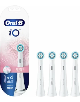 Oral-B iO Gentle ΑΣΠΡΗ ΡΟΖ ΣΥΣΚΕΥΑΣΙΑ Care Ανταλλακτικές Κεφαλές 4 τμχ