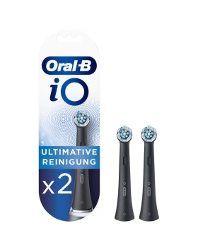 Oral-B iO Ultimate Clean Black Ανταλλακτικές Κεφαλές Βουρτσίσματος σε Μαύρο Χρώμα 2 Τεμάχια