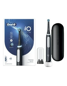 Oral-B IO Series 4 Ηλεκτρική Οδοντόβουρτσα με Χρονομετρητή, Αισθητήρα Πίεσης και Θήκη Ταξιδίου Black