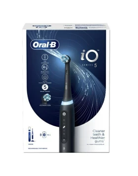 Oral-B IO Series 5 Ηλεκτρική Οδοντόβουρτσα με Αισθητήρα Πίεσης και Θήκη Ταξιδίου Black