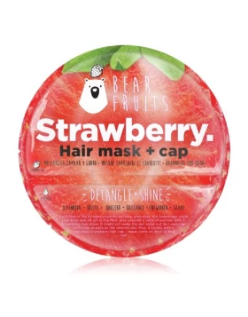 Bear Fruits Μάσκα Μαλλιών Για Ευκολοχτένιστα & Λαμπερά Μαλλιά & Σκουφάκι Φράουλα 20ml