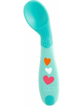 Chicco Βρεφικό Κουτάλι από Σιλικόνη Μπλε για 8+ μηνών
