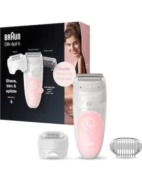 Braun Silk-Epil Wet & Dry Σετ Αποτρίχωσης Epilator για Σώμα & Μπικίνι 5-620