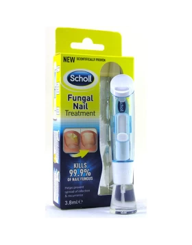 Scholl Σύστημα Αντιμετώπισης Μυκήτων Νυχιών (2 σε 1), 1 Υγρό θεραπείας 3.8ml & 5 Λίμες μίας χρήσης