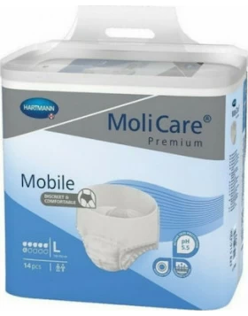 HARTMANN MoliCare Premiun Mobile Σλιπ Ακράτειας Ημέρας Large 100-150cm 14 Τεμάχια 