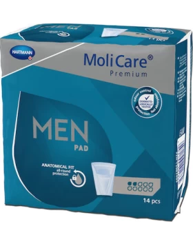 Hartmann Molicare Premium Men Pad Ανδρικές Σερβιέτες Ακράτειας Κανονικής Ροής 4 Σταγόνες 14τμχ