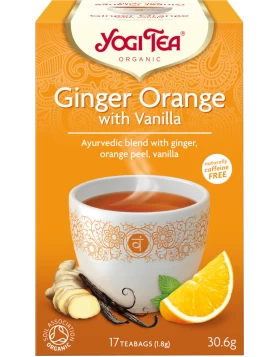Yogi Tea Ginger Orange With Vanilla Αφέψημα Mε Τζίντζερ Πορτοκάλι & Βανίλια 30.6gr