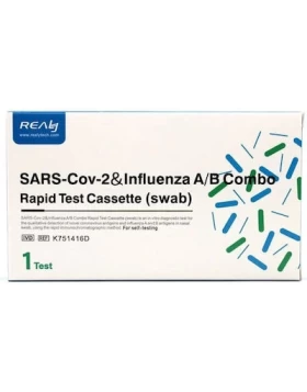 Realy SARS-Cov2 & Influenza A/B Combo Rapid Test Cassete 1τμχ Διαγνωστικό Τεστ Ταχείας Ανίχνευσης Αν