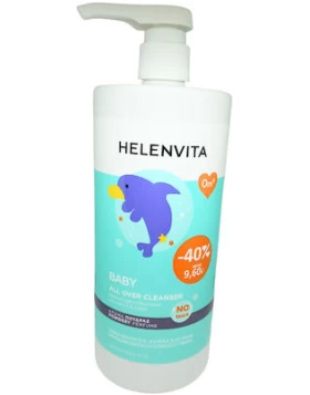 Helenvita Baby All Over Cleanser Perfume Talc 1000ml με Αντλία