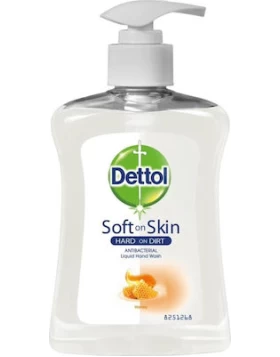 Dettol Honey Soft On Skin Hard On Dirt Liquid Hand Wash 250ml Pump