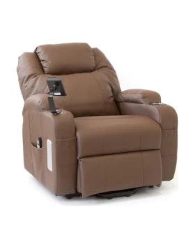 Horizon Πολυθρόνα Relax Massage με Υποπόδιο από Δερματίνη Καφέ 90x95x110cm Vita Orthopedics 09-2-188