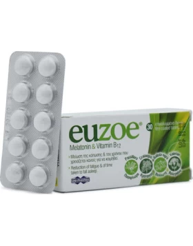 Uni-Pharma Euzoe Melatonin & Vitamin B12 Συμπλήρωμα για τον Ύπνο 30 ταμπλέτες