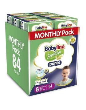 Babylino Pants Cotton Soft πανα βρακακι Unisex Monthly Pack No8 Extra Extra Large (20kg+) 84τεμ