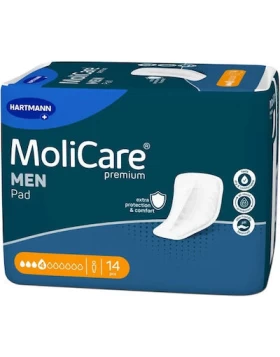 Hartmann Molicare Premium Men Pad Επιθέματα Ανδρικής Ακράτειας 4 σταγόνες 14τμχ. (168068)