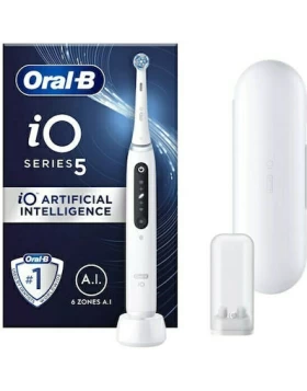 Oral-B IO Series 5 Ηλεκτρική Οδοντόβουρτσα με Αισθητήρα Πίεσης και Θήκη Ταξιδίου White