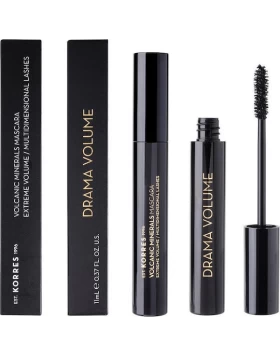 KORRES Volcanic Minerals Drama Volume Μάσκαρα για Μέγιστο Όγκο 01 Black, 1τμχ 11ml