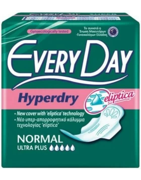 Every Day Hyperdry Normal Ultra Plus Σερβιέτες με Φτερά για Κανονική Ροή 5 Σταγόνες 10τμχ