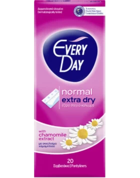 Every Day Extra Dry Normal με Εκχύλισμα Χαμομηλιού Σερβιετάκια 20τμχ