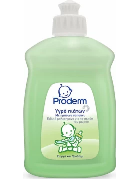 Proderm Βρεφικό & Βιολογικό Υγρό Πιάτων με Άρωμα Πράσινο Σαπούνι 500ml