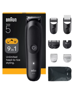 Braun AIO5540 All-in-one Series 5 Σετ Επαναφορτιζόμενης Κουρευτικής Μηχανής Μαύρο