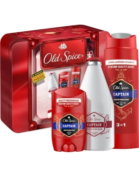 Old Spice CAPTAIN Tin Box Gift Set Περιποίησης Προσώπου - Σώματος
