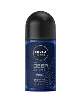 Nivea Men Deep Darkwood Maxx Tech 72h Roll-On Deodorant Ανδρικό Αποσμητικό Μεγάλης Διάρκειας 50ml