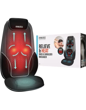 Homedics Κάθισμα Μασάζ Shiatsu για τη Μέση, την Πλάτη, τα Πόδια & τα Χέρια με Δόνηση και Λειτουργία 