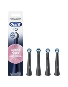 Oral-B iO Gentle Care Black Ανταλλακτικές Κεφαλές Ηλεκτρικής Οδοντόβουρτσας για Ευαίσθητα Δόντια & Ο