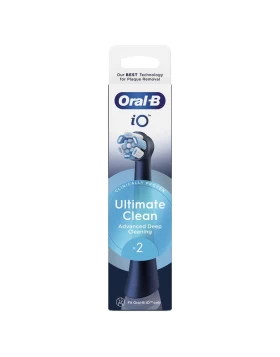 Oral-B iO Ultimate Clean Ανταλλακτικές Κεφαλές για Ηλεκτρική Οδοντόβουρτσα Black 2τμχ