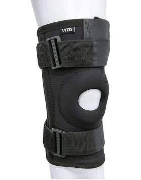 Vita Orthopaedics 06-2-036 Επιγονατίδα με Οπή και Μπανέλες σε Μαύρο χρώμα