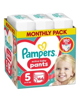 Pampers Pants Πάνα-Βρακάκι Μέγεθος 5 (12kg-17kg)  Monthly Pack 164 τμχ